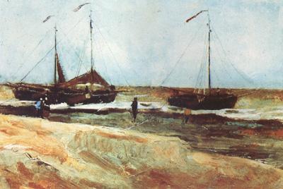 Vincent Van Gogh Beach at Scheveningen in Calm Weather (nn04) Sweden oil painting art